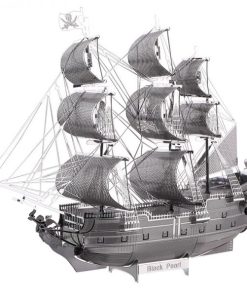 Piececool Black Pearl Pirate Ship 3D Metal Model Kits DIY Assemble Puzzle Laser Cut Jigsaw Toys P044-S (1)