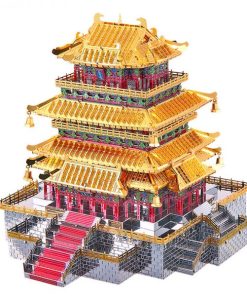 Piececool Guanque Tower Architecture P109-GSR 3D Metal Puzzle DIY Assemble Model Kits Laser Cut Jigsaw Toy (1)