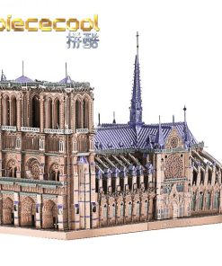 Piececool Notre Dame Cathedral Paris 3D Metal Model Kits DIY Assemble Puzzle Laser Cut Jigsaw Toys P161-BS (1)