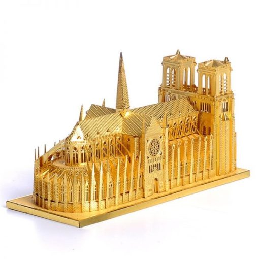 Piececool Notre Dame Cathedral Paris P016-G DIY 3D Metal Model Kits Nano Puzzle Laser Cut Assemble Jigsaw Toys