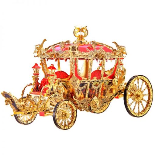 Piececool The Princess Carriage 3D Metal Model Kits DIY Assemble Puzzle Laser Cut Jigsaw Toy P122 (1)