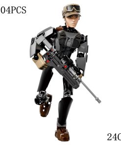 Disney Star War Sergeant Jyn Erso Building Block Figure Dolls Brick Toy For Children